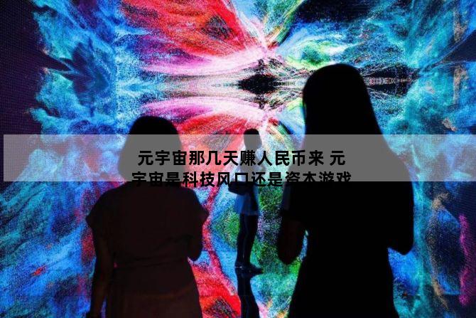 元宇宙那几天赚人民币来 元宇宙是科技风口还是资本游戏